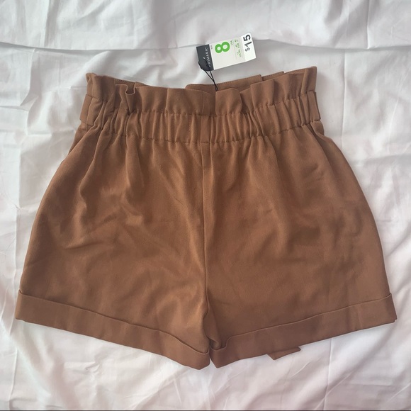 PRIMARK High-Waisted Brown Shorts - Picture 2 of 3
